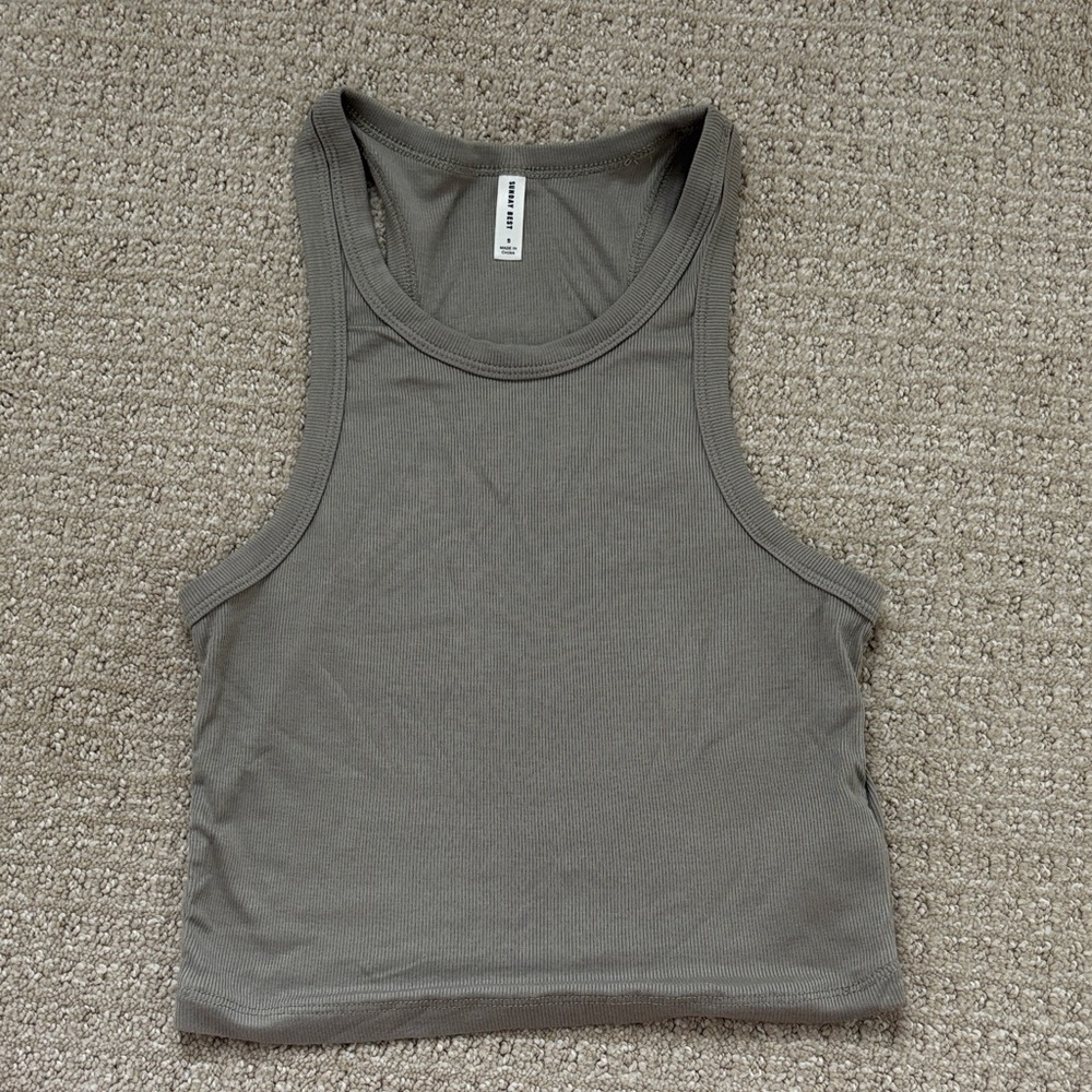 Ribbed Crop Tank Top
